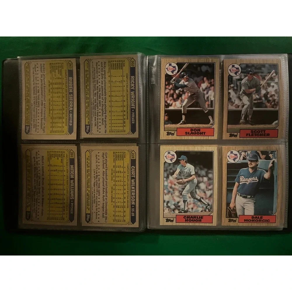 Texas Rangers 1987 Topps Team Set with 40 card collector album.‎